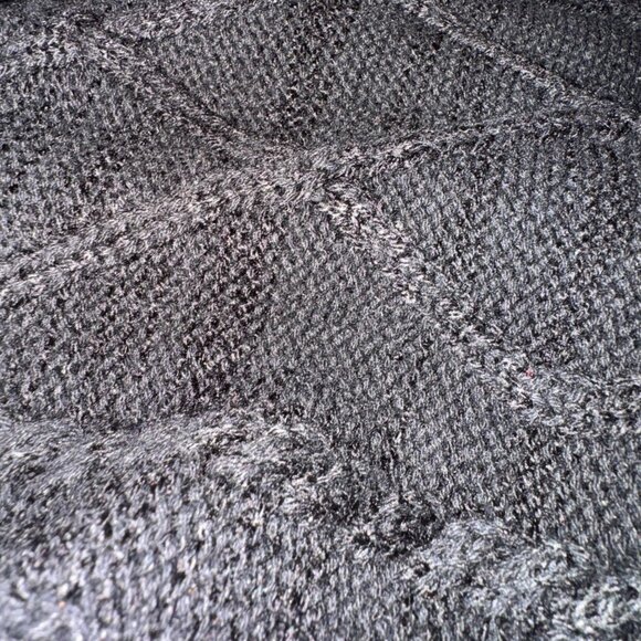 Long RDI Black Cable Knit Split Side Vest - Picture 7 of 7